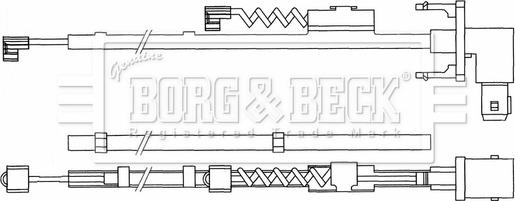 Borg & Beck BWL33093 - Indikators, Bremžu uzliku nodilums ps1.lv