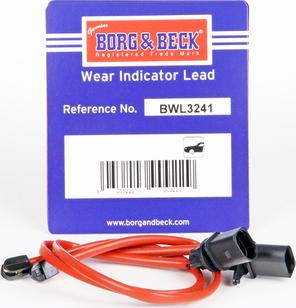 Borg & Beck BWL3241 - Indikators, Bremžu uzliku nodilums ps1.lv