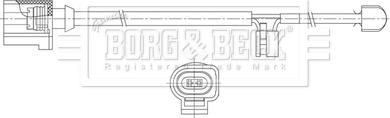 Borg & Beck BWL3220 - Indikators, Bremžu uzliku nodilums ps1.lv