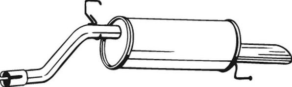 Bosal 185-181 - Izplūdes gāzu trokšņa slāpētājs (pēdējais) ps1.lv