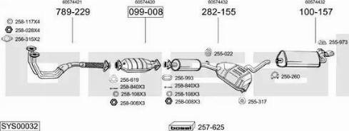 Bosal SYS00032 - Izplūdes gāzu sistēma ps1.lv