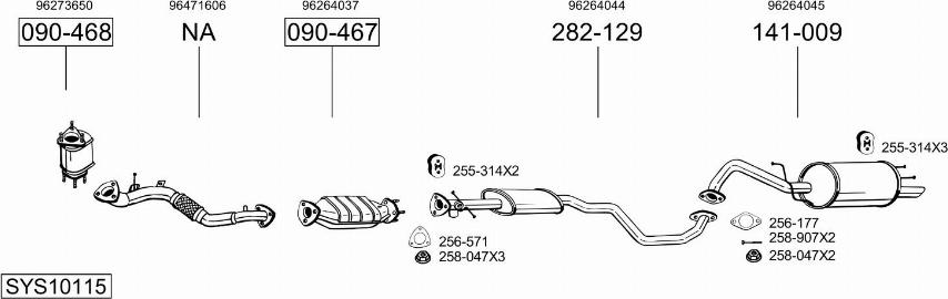 Bosal SYS10115 - Izplūdes gāzu sistēma ps1.lv