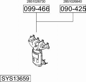 Bosal SYS13659 - Izplūdes gāzu sistēma ps1.lv