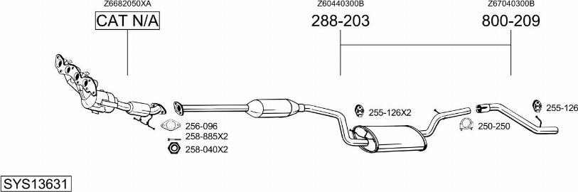 Bosal SYS13631 - Izplūdes gāzu sistēma ps1.lv