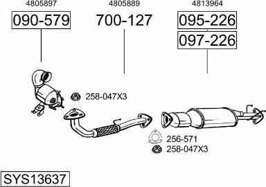 Bosal SYS13637 - Izplūdes gāzu sistēma ps1.lv