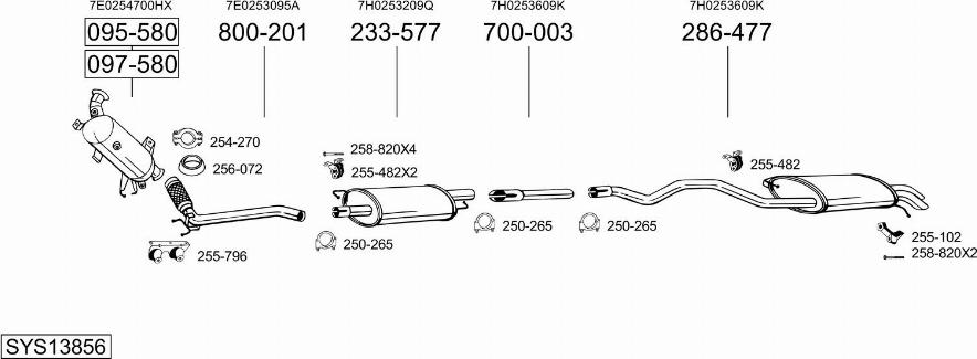 Bosal SYS13856 - Izplūdes gāzu sistēma ps1.lv