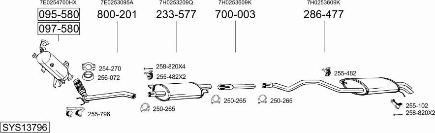 Bosal SYS13796 - Izplūdes gāzu sistēma ps1.lv