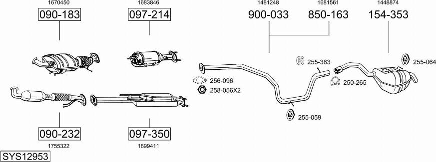 Bosal SYS12953 - Izplūdes gāzu sistēma ps1.lv