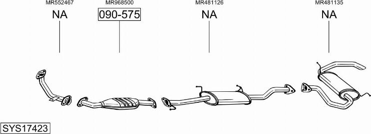 Bosal SYS17423 - Izplūdes gāzu sistēma ps1.lv