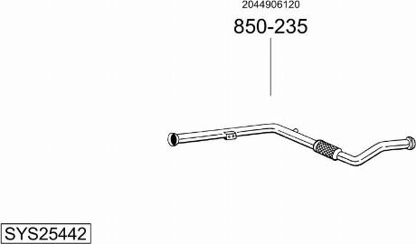 Bosal SYS25442 - Izplūdes gāzu sistēma ps1.lv