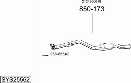 Bosal SYS25562 - Izplūdes gāzu sistēma ps1.lv