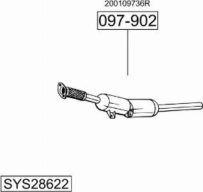 Bosal SYS28622 - Izplūdes gāzu sistēma ps1.lv