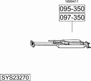 Bosal SYS23270 - Izplūdes gāzu sistēma ps1.lv