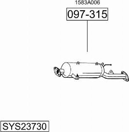 Bosal SYS23730 - Izplūdes gāzu sistēma ps1.lv