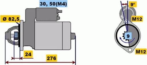 BOSCH 9 000 331 419 - Starteris ps1.lv