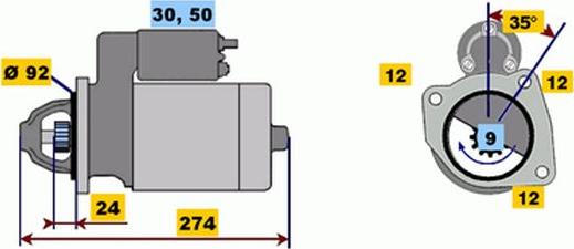 BOSCH 9 000 331 432 - Starteris ps1.lv