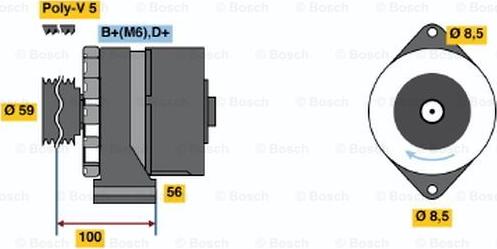 BOSCH 9 120 080 173 - Ģenerators ps1.lv