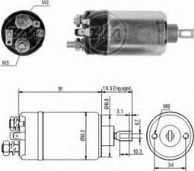 BOSCH 9 330 081 024 - Ievilcējrelejs, Starteris ps1.lv