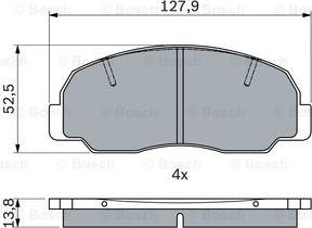 BOSCH 0 986 494 944 - Bremžu uzliku kompl., Disku bremzes ps1.lv