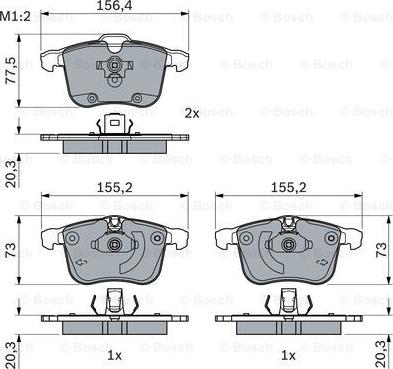 BOSCH 0 986 494 959 - Bremžu uzliku kompl., Disku bremzes ps1.lv