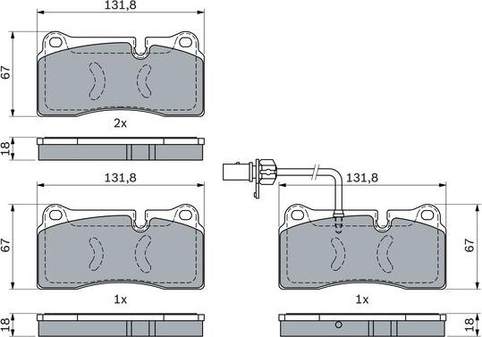 BOSCH 0 986 494 956 - Bremžu uzliku kompl., Disku bremzes ps1.lv