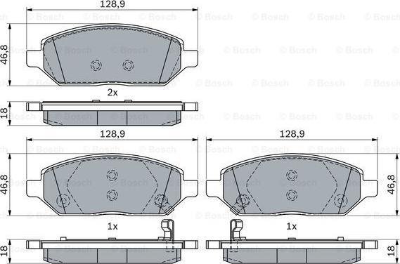 BOSCH 0 986 494 906 - Bremžu uzliku kompl., Disku bremzes ps1.lv