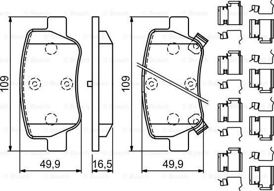 BOSCH 0 986 494 933 - Bremžu uzliku kompl., Disku bremzes ps1.lv