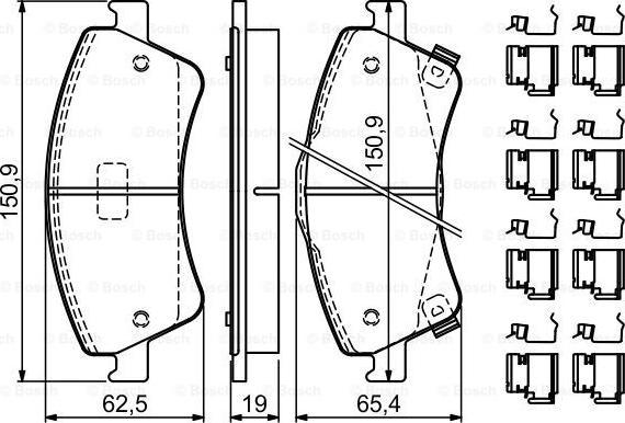 BOSCH 0 986 494 932 - Bremžu uzliku kompl., Disku bremzes ps1.lv