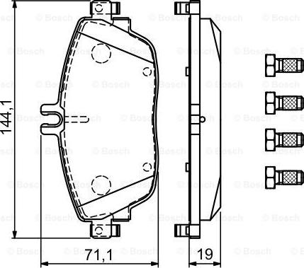 BOSCH 0 986 494 937 - Bremžu uzliku kompl., Disku bremzes ps1.lv