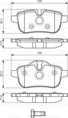 BOSCH 0 986 494 450 - Bremžu uzliku kompl., Disku bremzes ps1.lv