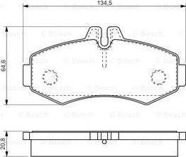 BOSCH 0 986 494 451 - Bremžu uzliku kompl., Disku bremzes ps1.lv