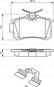 BOSCH 0 986 494 597 - Bremžu uzliku kompl., Disku bremzes ps1.lv