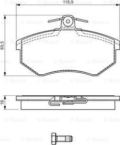 BOSCH 0 986 494 544 - Bremžu uzliku kompl., Disku bremzes ps1.lv