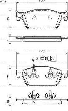 BOSCH 0 986 494 553 - Bremžu uzliku kompl., Disku bremzes ps1.lv