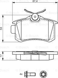 BOSCH 0 986 494 515 - Bremžu uzliku kompl., Disku bremzes ps1.lv