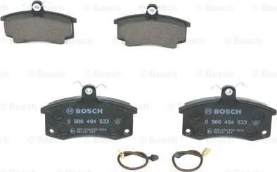 BOSCH 0 986 494 533 - Bremžu uzliku kompl., Disku bremzes ps1.lv