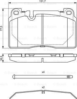 BOSCH 0 986 494 694 - Bremžu uzliku kompl., Disku bremzes ps1.lv