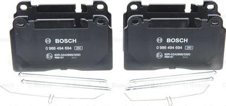 BOSCH 0 986 494 694 - Bremžu uzliku kompl., Disku bremzes ps1.lv