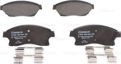 BOSCH 0 986 494 644 - Bremžu uzliku kompl., Disku bremzes ps1.lv