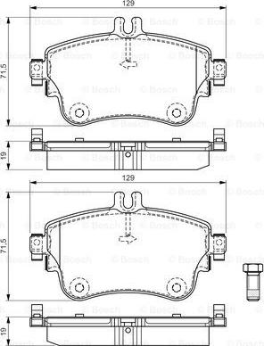 BOSCH 0 986 494 663 - Bremžu uzliku kompl., Disku bremzes ps1.lv