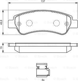 BOSCH 0 986 494 604 - Bremžu uzliku kompl., Disku bremzes ps1.lv