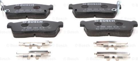 BOSCH 0 986 494 618 - Bremžu uzliku kompl., Disku bremzes ps1.lv