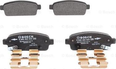 BOSCH 0 986 494 634 - Bremžu uzliku kompl., Disku bremzes ps1.lv