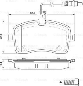 BOSCH 0 986 494 097 - Bremžu uzliku kompl., Disku bremzes ps1.lv