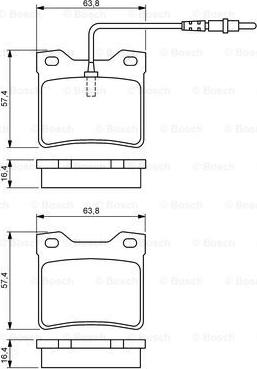 BOSCH 0 986 494 055 - Bremžu uzliku kompl., Disku bremzes ps1.lv