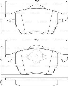 BOSCH 0 986 494 003 - Bremžu uzliku kompl., Disku bremzes ps1.lv