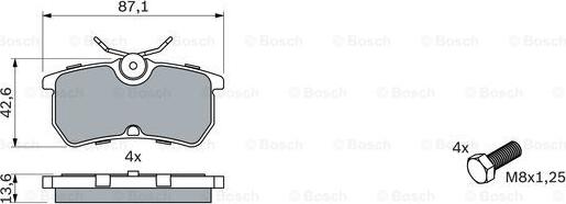 BOSCH 0 986 494 011 - Bremžu uzliku kompl., Disku bremzes ps1.lv