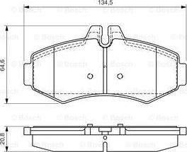 BOSCH 0 986 494 013 - Bremžu uzliku kompl., Disku bremzes ps1.lv