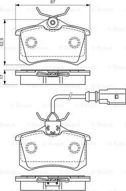 BOSCH 0 986 494 025 - Bremžu uzliku kompl., Disku bremzes ps1.lv