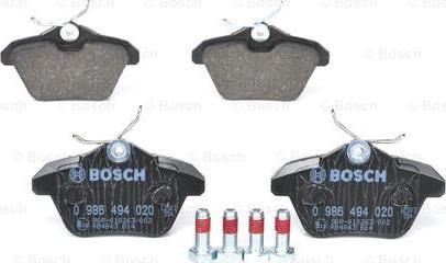 BOSCH 0 986 494 020 - Bremžu uzliku kompl., Disku bremzes ps1.lv